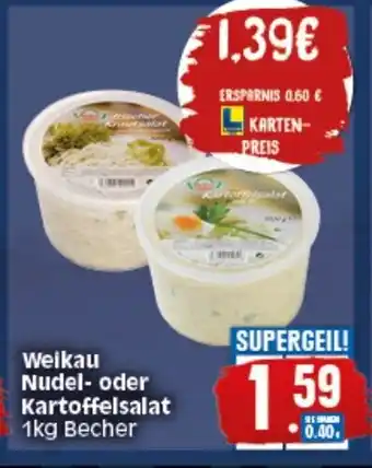 Elli Markt Weikau Nudel oder Kartoffelsalat 1kg Becher Angebot