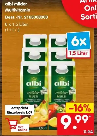 Netto Marken-Discount albi milder Multivitamin Angebot