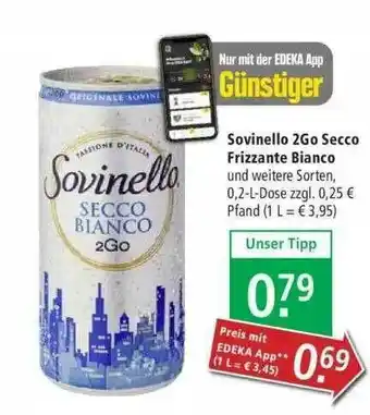 Marktkauf Sovinello 2go Secco Frizzante Bianco Angebot