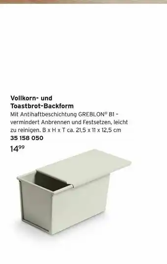 Tchibo Vollkorn- Und Toastbrot-backform Angebot