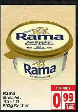 Edeka Rama Streichfett Angebot