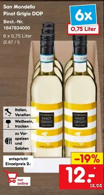Netto Marken-Discount San Mondello Pinot Grigio DOP Angebot