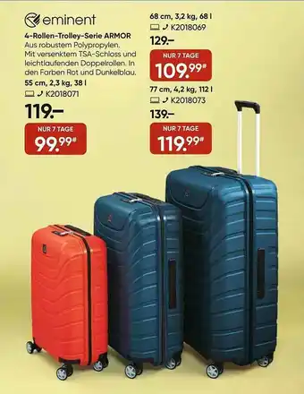 Galeria Eminent 4-rollen-trolley-serie Armor Angebot