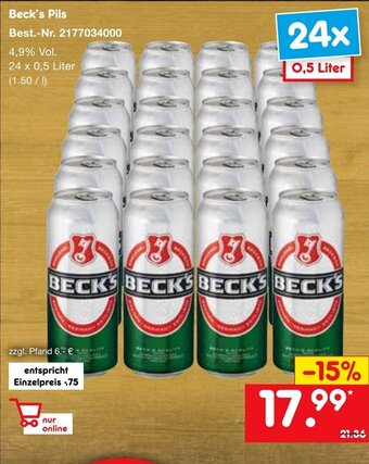 Netto Marken-Discount Beck's Pils Angebot