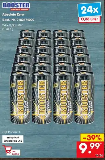 Netto Marken-Discount Booster Absolute Zero Angebot