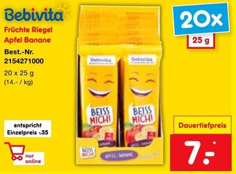 Netto Marken-Discount Bebivita Früchte Riegel Apfel Banane Angebot