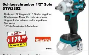 Stabilo Makita Schlagschrauber 1/2" Solo DTW285Z Angebot