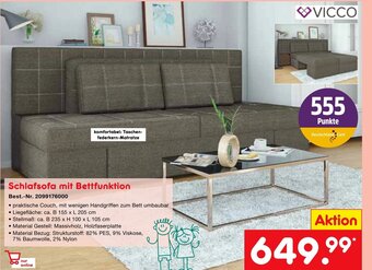 Netto Marken-Discount Schlafsofa mit Bettfunktion Angebot