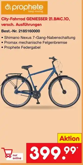 Netto Marken-Discount City Fahrrad Geniesser 21.BMC.10 versch. Ausführungen Angebot