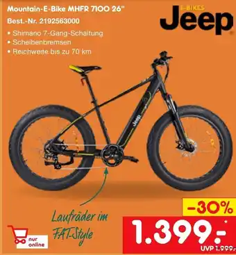 Netto Marken-Discount Mountain E-Bike MHFR 7100 26 Angebot