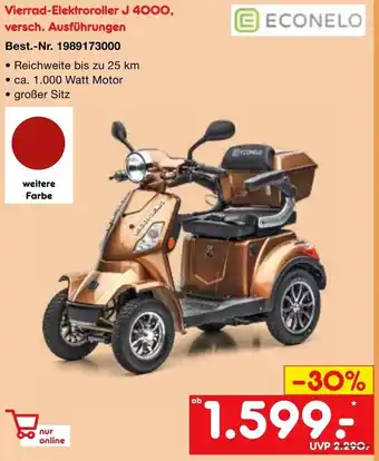 Netto Marken-Discount Vierrad Elektroroller J 4000, versch. Ausführungen Angebot