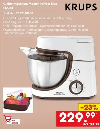 Netto Marken-Discount Krups Küchenmaschine Master Perfect Duo KA51K1 Angebot