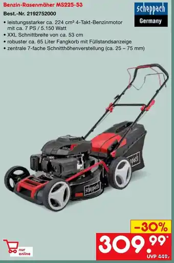 Netto Marken-Discount Benzin Rasenmäher MS225-53 Angebot