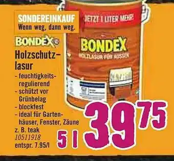 Hornbach Bondex Holzschutzlasur Angebot