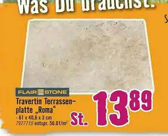 Hornbach Flair Stone Travertin Terrassenplatte „roma“ Angebot