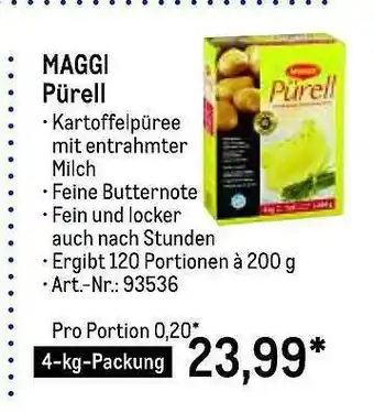 METRO Maggi Pürell Angebot