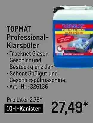 METRO Topmat Professional-klarspüler Angebot