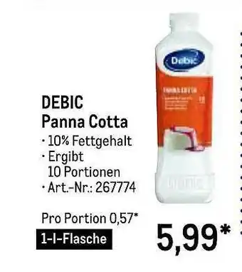 METRO Debic Panna Cotta Angebot