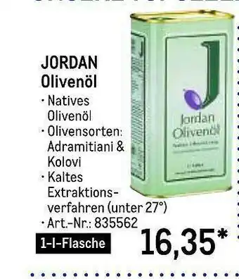 METRO Jordan Olivenöl Angebot