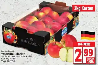 Edeka Tafeläpfel Kanzi 2kg Karton Angebot