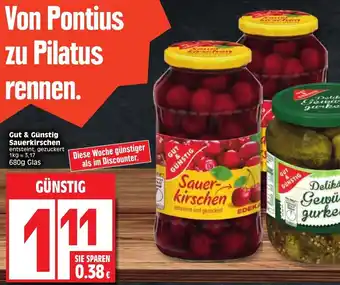 Edeka Gut & Günstig Sauerkirschen 680g Glas Angebot