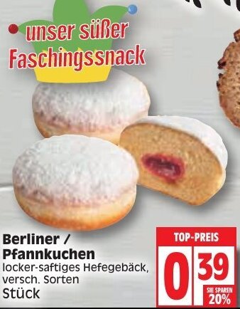 Edeka Berliner/Pfannkuchen Angebot