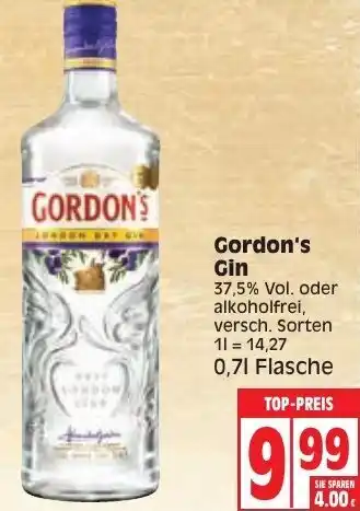 Edeka Gordon's Gin 0,7L Flasche Angebot