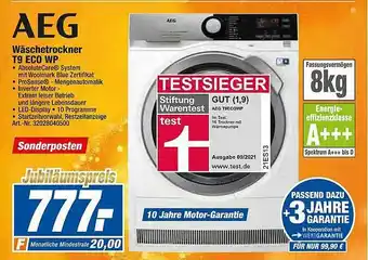 expert Techno Land Aeg Wäschetrockner T9ecowp Angebot