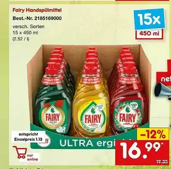 Netto Marken-Discount Fairy Handspülmittel Angebot