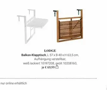 Butlers Lodge Balkon-klapptisch Angebot