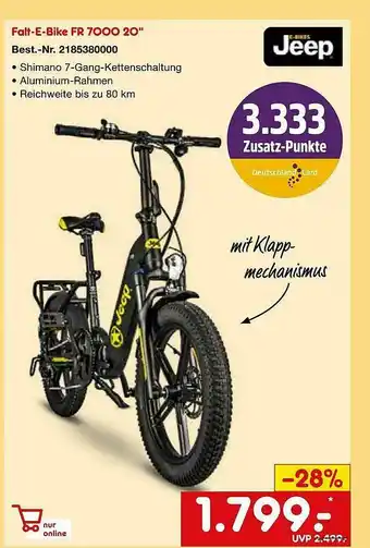 Netto Marken-Discount Jeep Falt-e-bike Fr 7000 20 Angebot