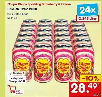 Netto Marken-Discount Chupa Chups Sparkling Strawberry & Cream Angebot