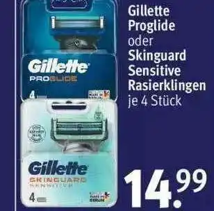 Rossmann Gillette Proglide Oder Skinguard Sensitive Rasierklingen Angebot