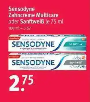 Rossmann Sensodyne Zahncreme Multicare Oder Sanftweiß Angebot