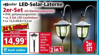 Norma LED Solar Laterne 2er Set Angebot