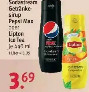 Rossmann Sodastream Getränke Sirup Pepsi Max Oder Lipton Ice Tea Angebot