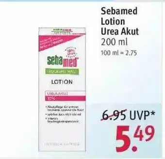 Rossmann Sebamed Lotion Urea Akut Angebot