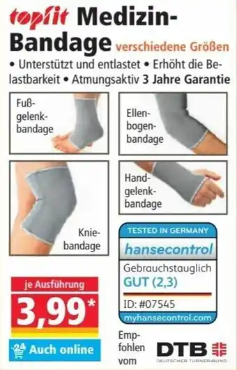 Norma Topfit Medizin Bandage Angebot