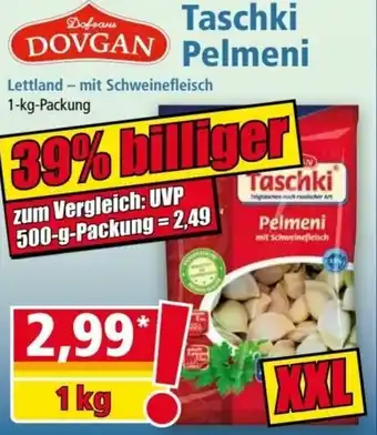 Norma Taschki Pelmeni 1kg Packung Angebot