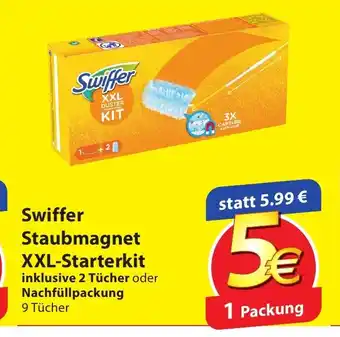 Famila Nord Ost Swiffer Staubmagnet XXL - Starterkit inklusive 2 Tücher oder Nachfüllpackung 9 Tucher Angebot