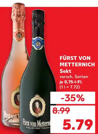 Kaufland Fürst Von Metternich Sekt je 0.75-l-Fl. Angebot