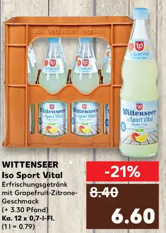 Kaufland Wittenseer Iso Sport Vital Ka. 12 x 0.7-l-Fl. Angebot