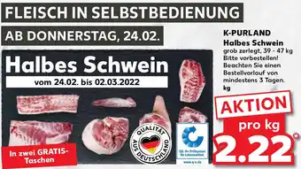 Kaufland K-Purland Halbes Schwein kg Angebot