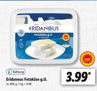 Lidl Eridanous fetakäse Angebot