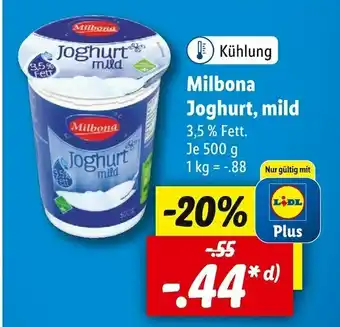 Lidl Milbona joghurt Angebot