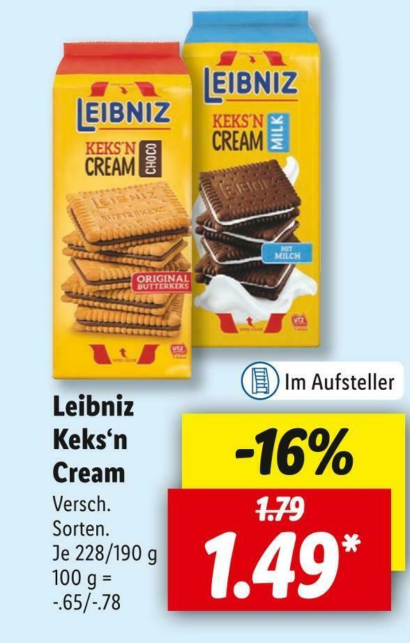 Leibniz keks‘n cream Angebot bei Lidl
