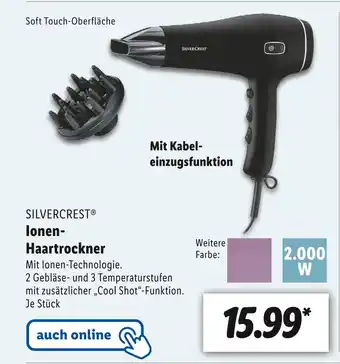 Lidl Silvercrest ionen-haartrockner Angebot