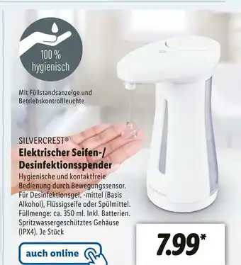 Lidl Silvercrest elektrischer seifen-/ desinfekfetionsspender Angebot