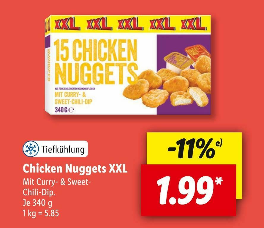 Chicken nuggets xxl Angebot bei Lidl