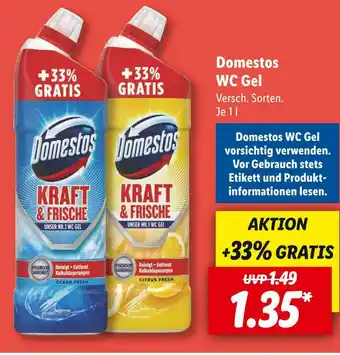 Lidl Domestos wc gel Angebot